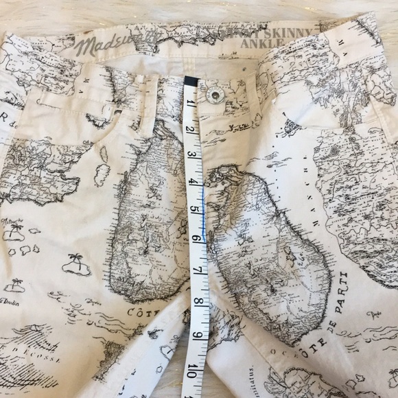 ❤️ Madewell map print skinny ankle jeans ❤️w24 - Picture 5 of 6